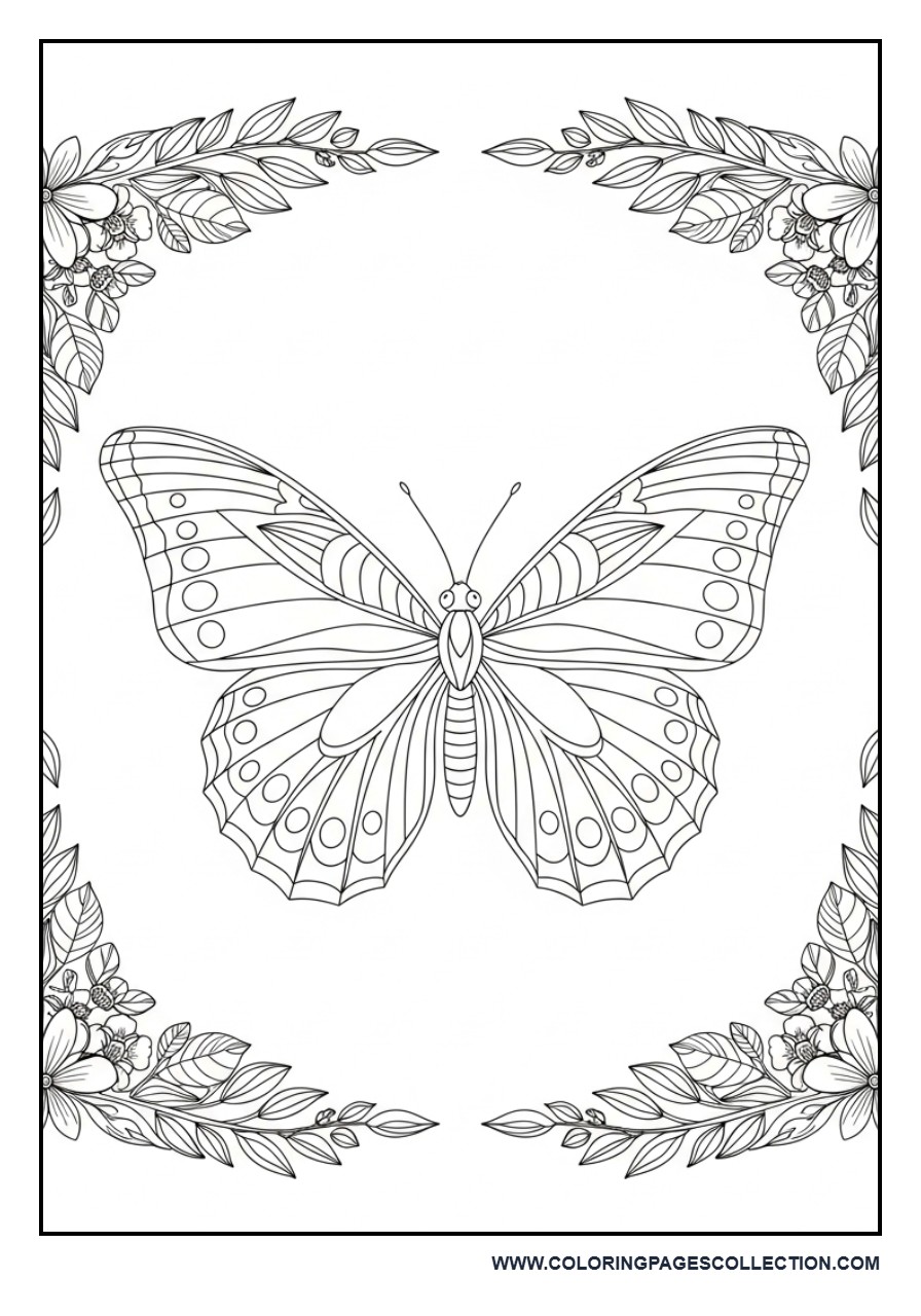 Butterfly and Simple Nature Frame