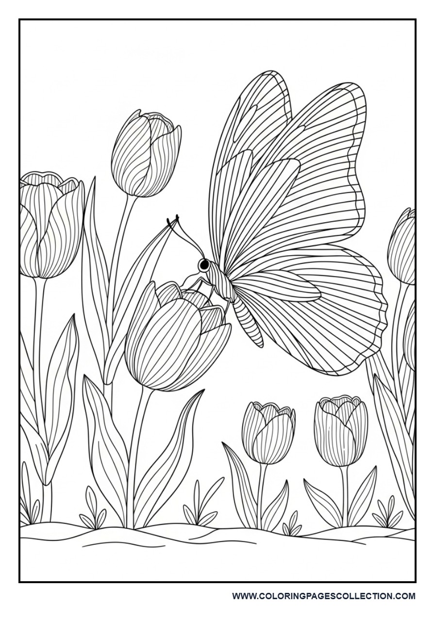 Butterfly in Spring Garden