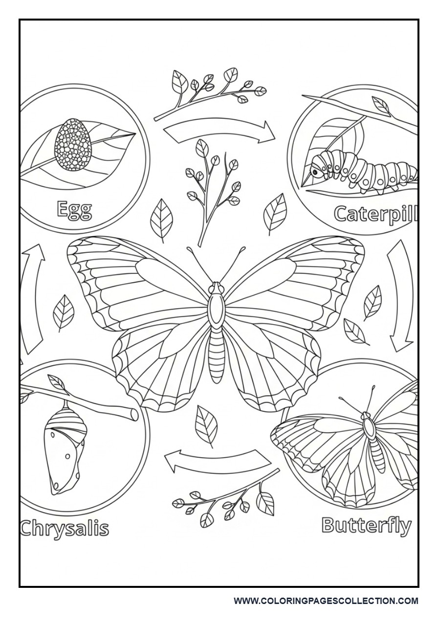 Butterfly Life Cycle Learning Page