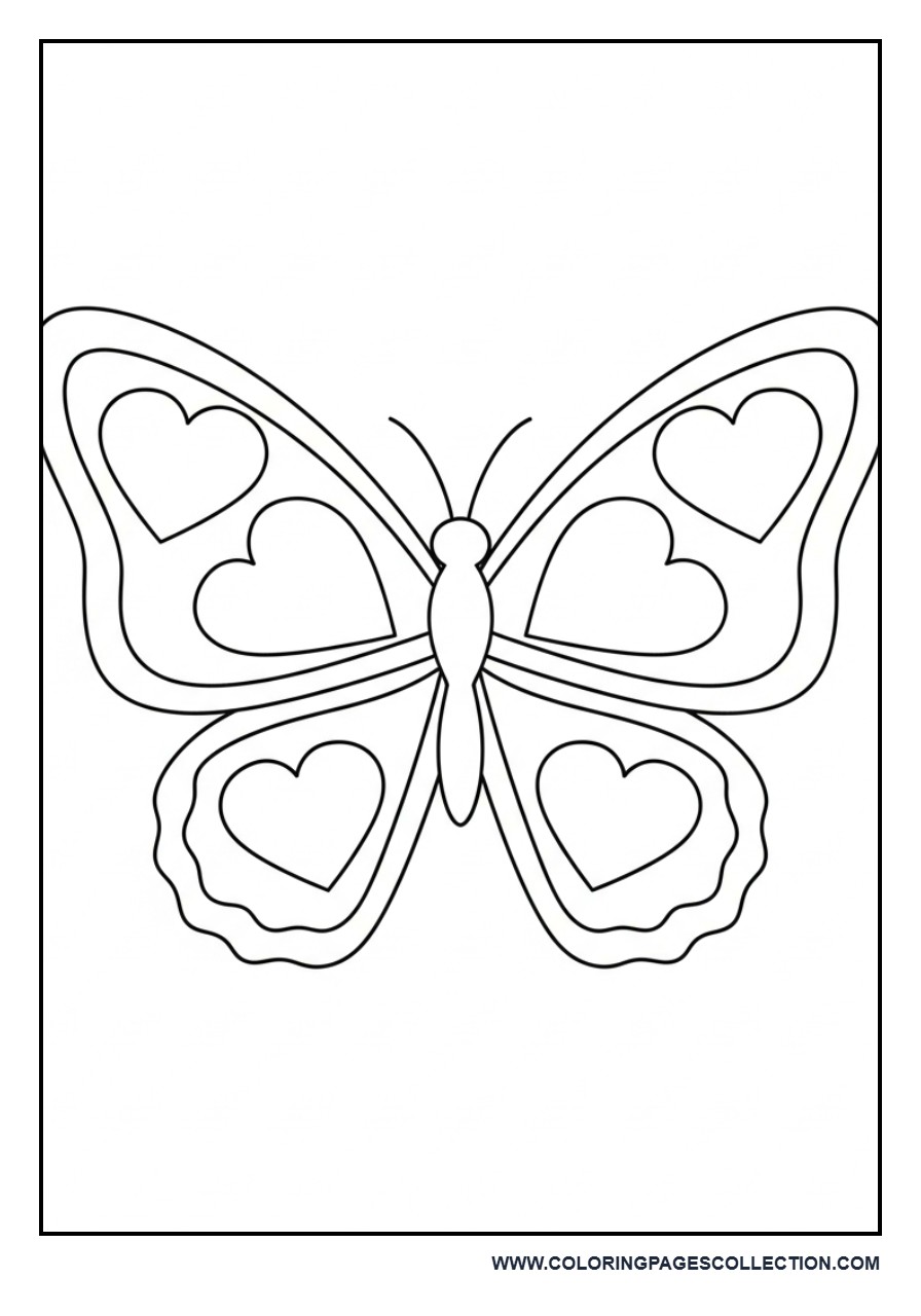 Butterfly with Heart Wings