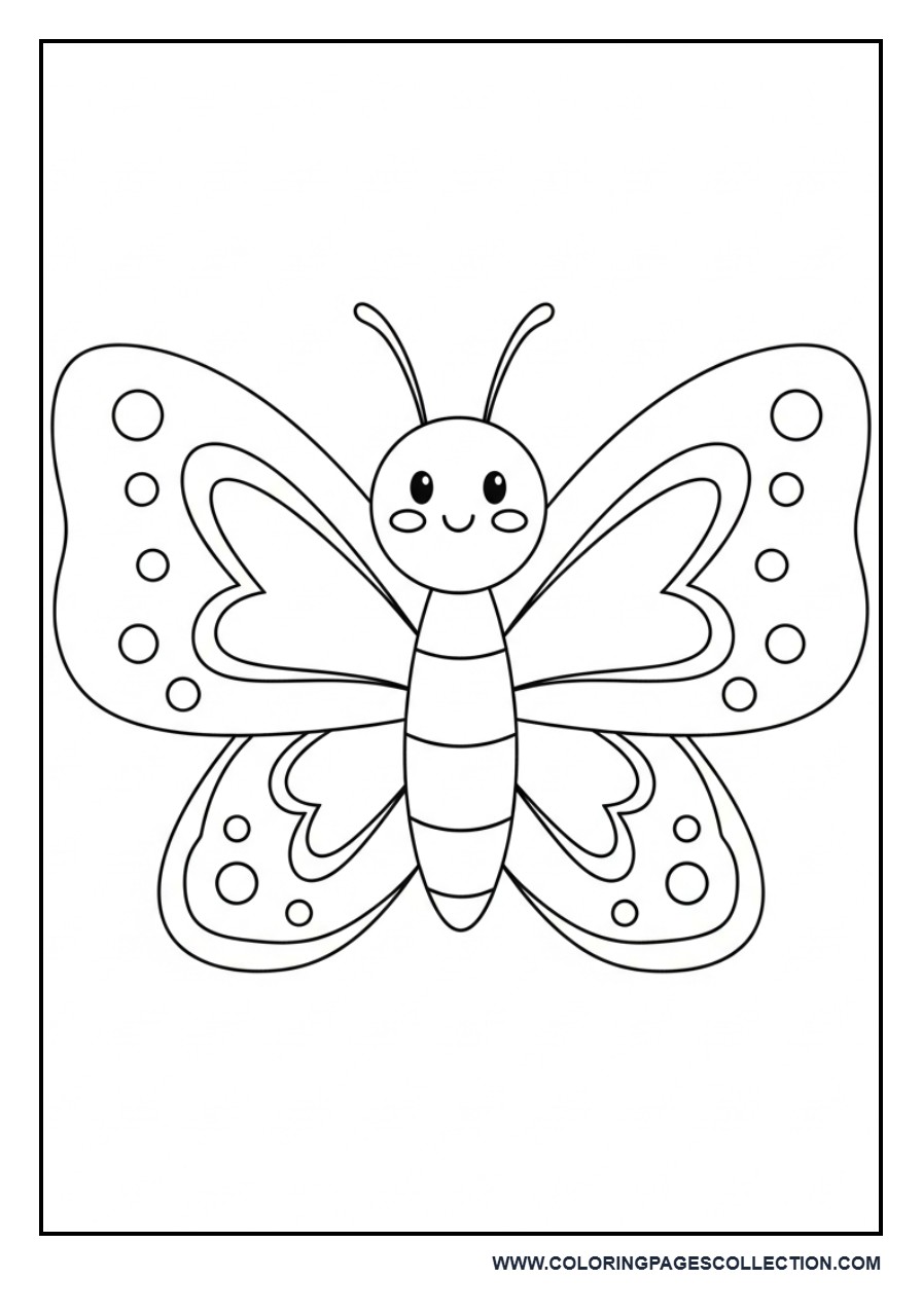 Friendly Garden Butterfly Character