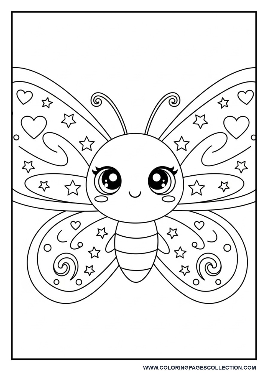 Kawaii Cartoon Butterfly