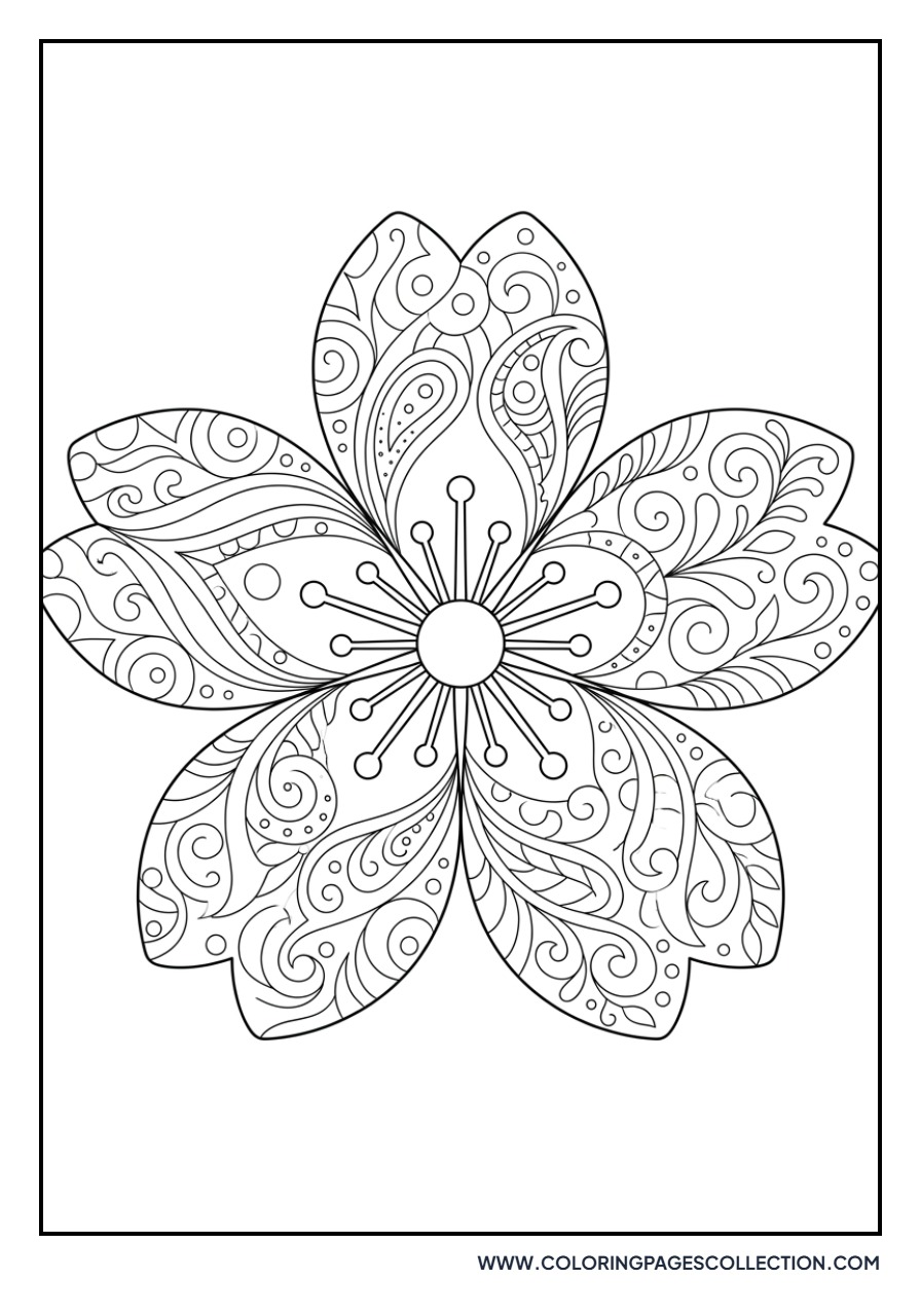 Cherry Blossom Zentangle