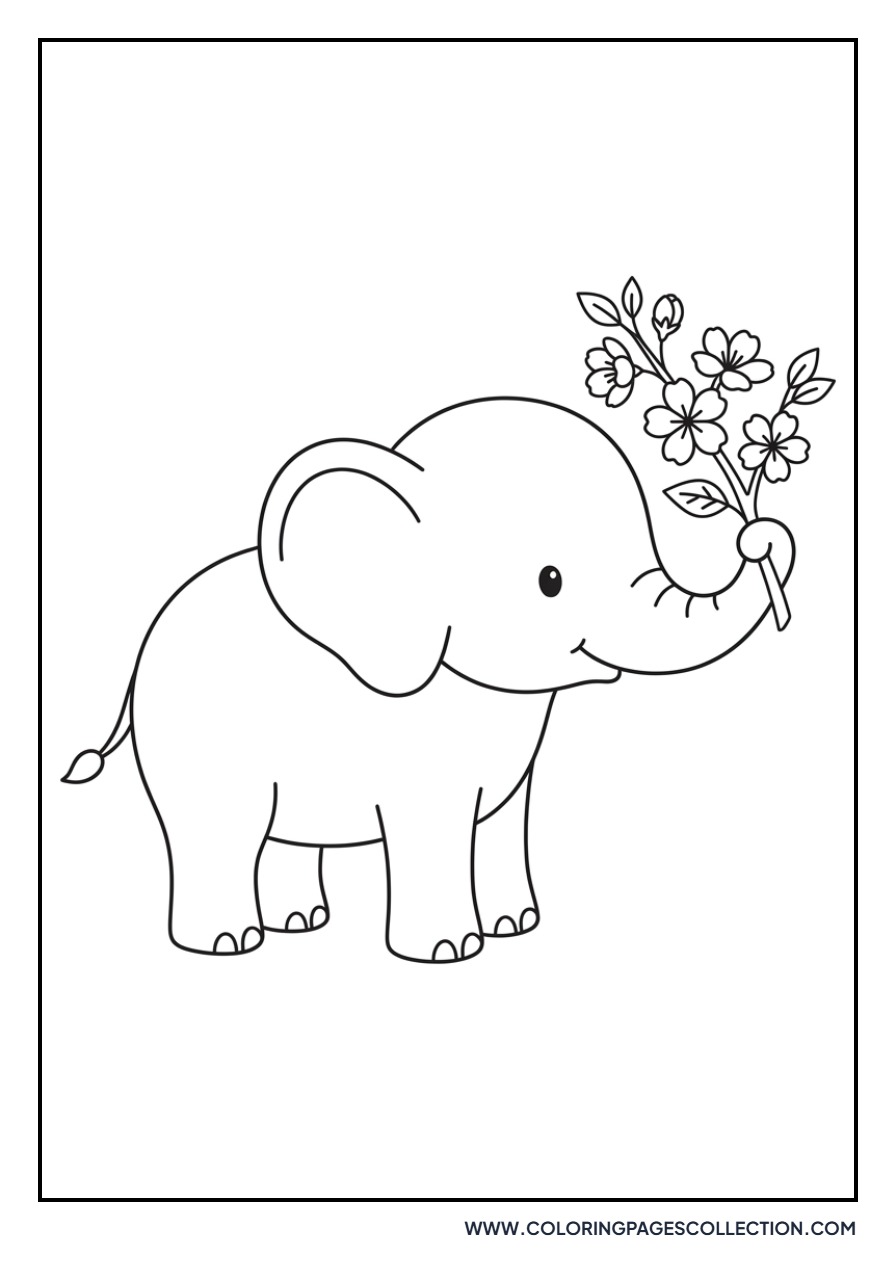 Elephant with Sakura