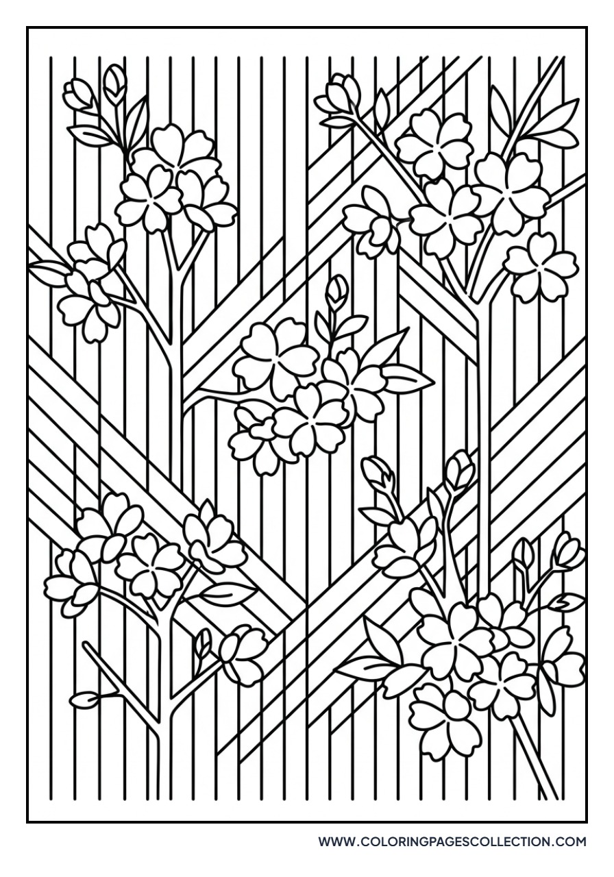 Geometric Sakura Design