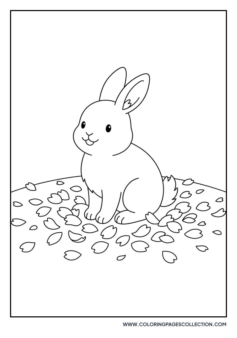 Rabbit in Cherry Blossoms
