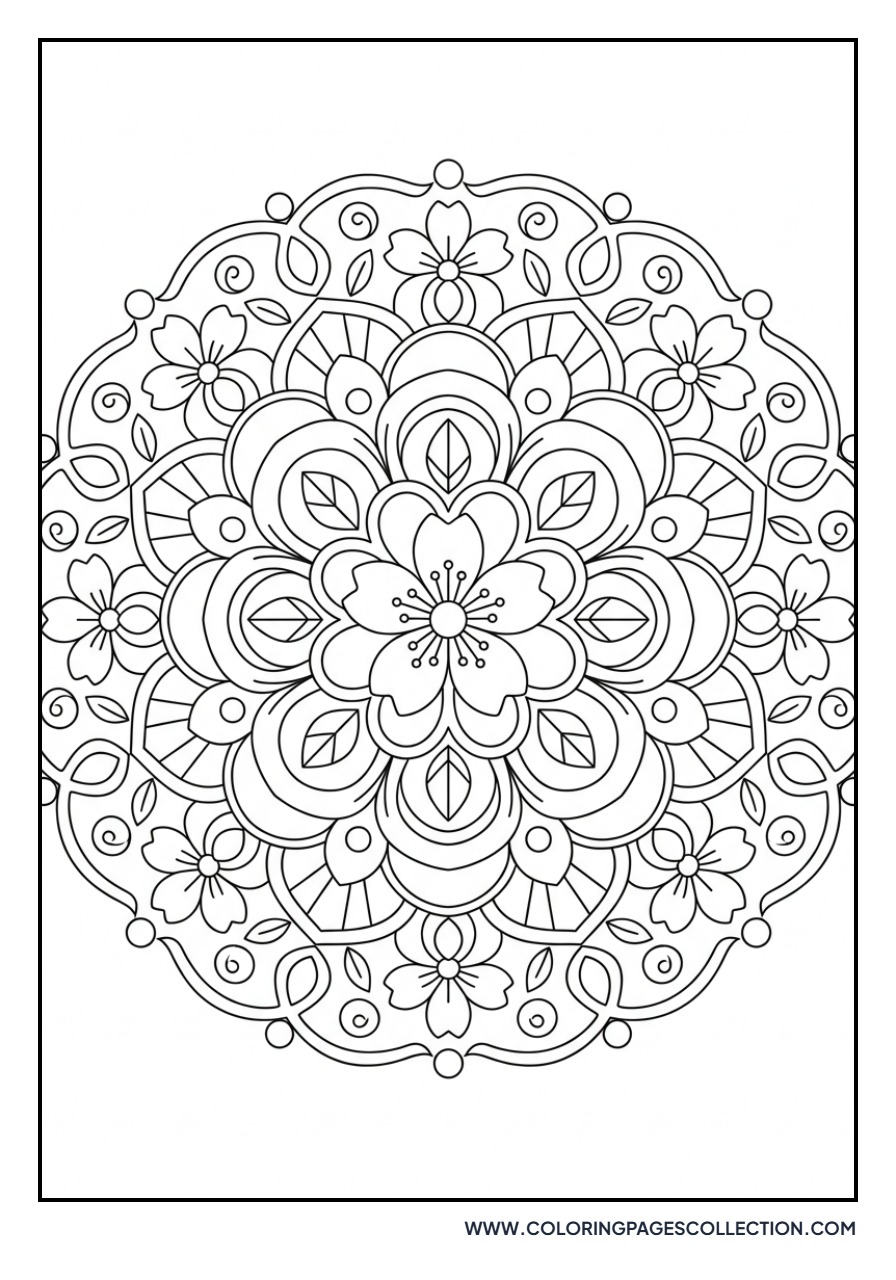 Sakura Flower Mandala