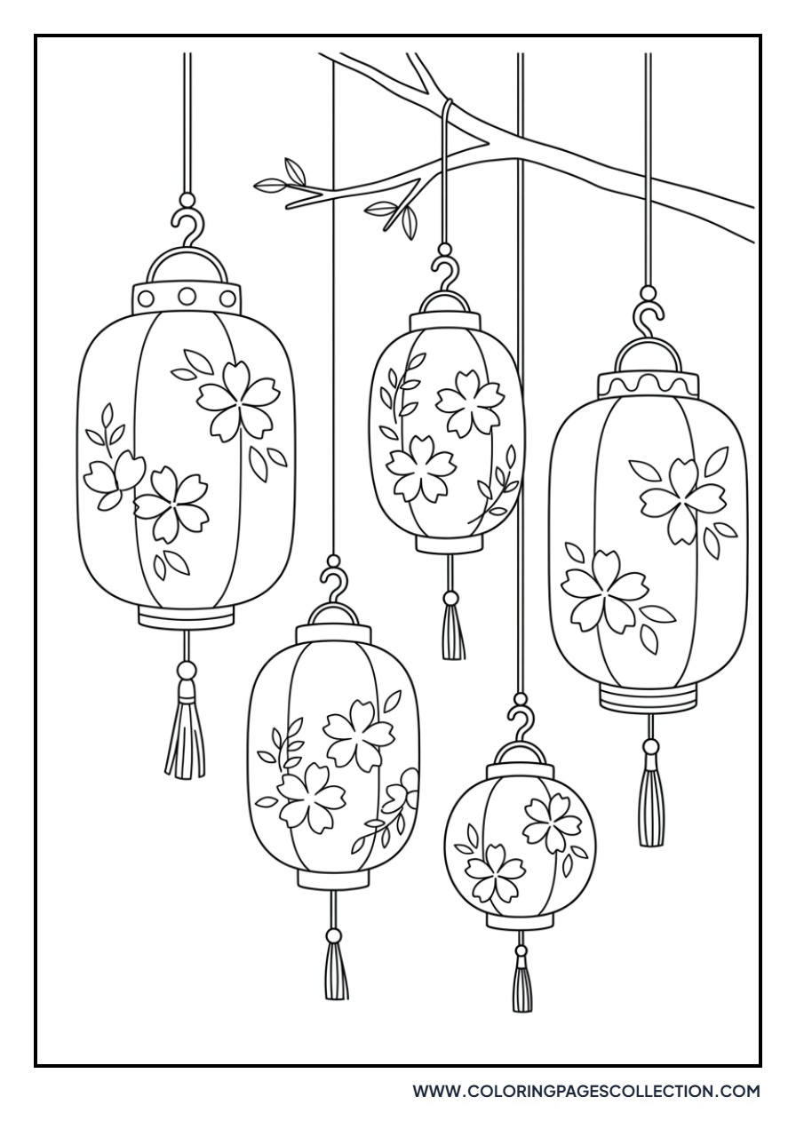 Sakura Lantern Scene