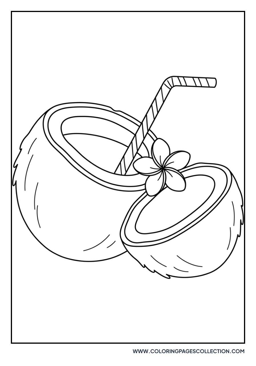 Coconut with Straw