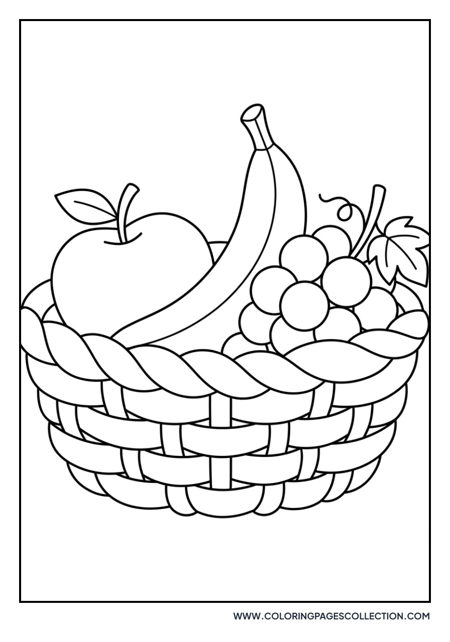 Fruit Basket Filled with Harvest