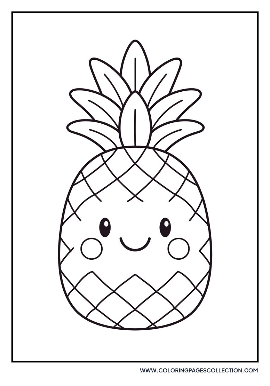 Happy Kawaii Pineapple