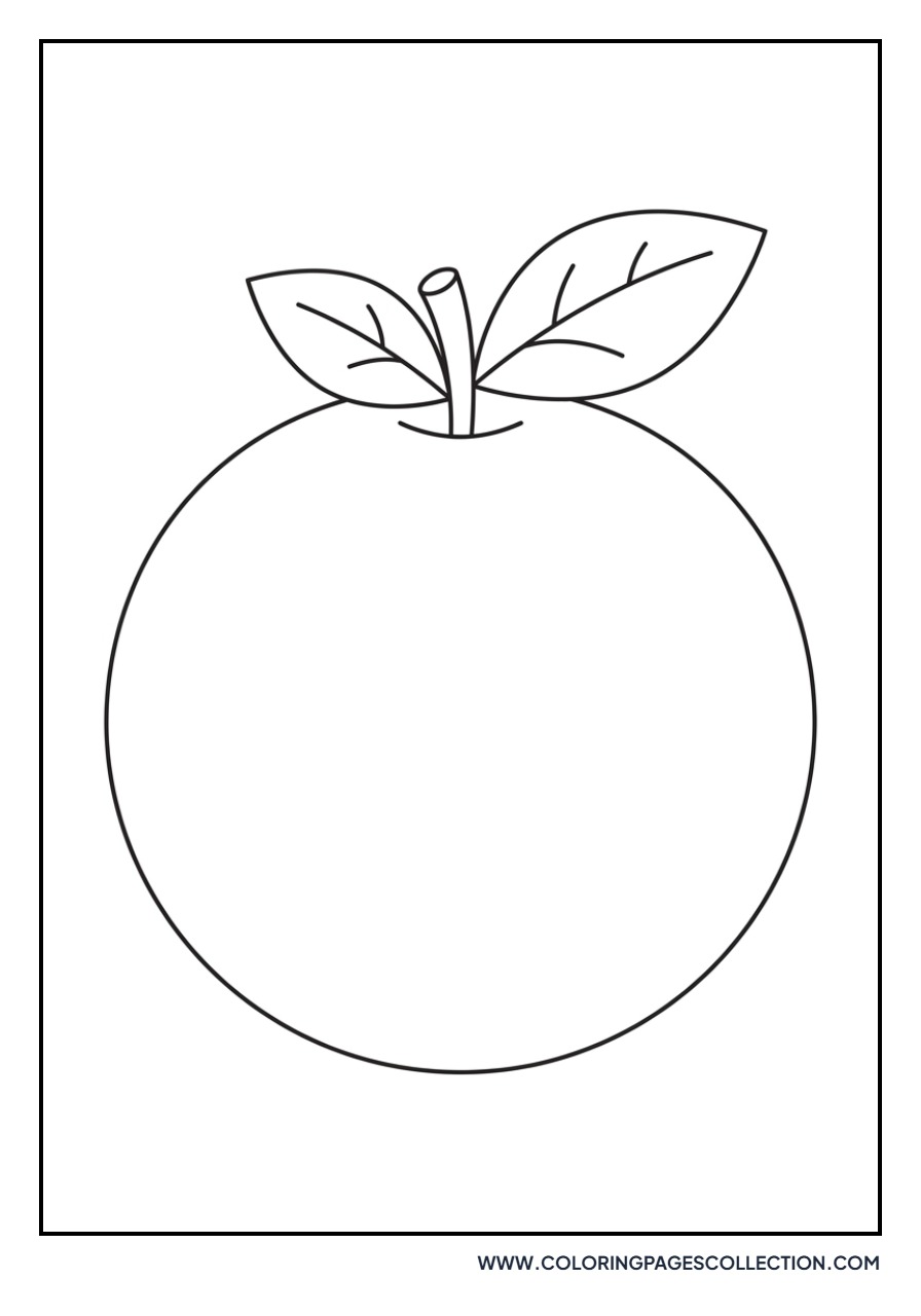 Juicy Orange with Leafy Stem