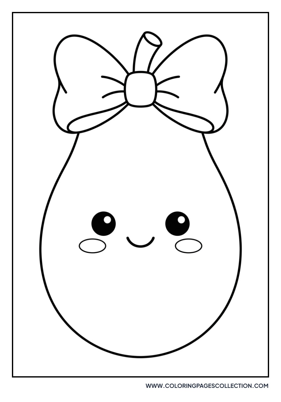 Kawaii Papaya with a Bow