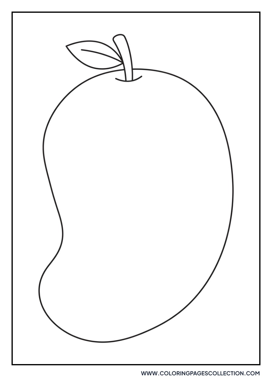 Mango Fruit Outline