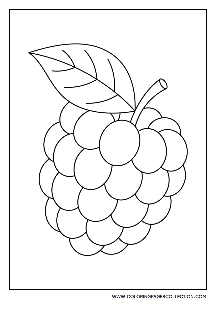 Raspberry with Leaf