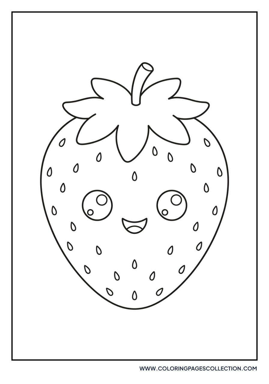 Smiling Kawaii Strawberry
