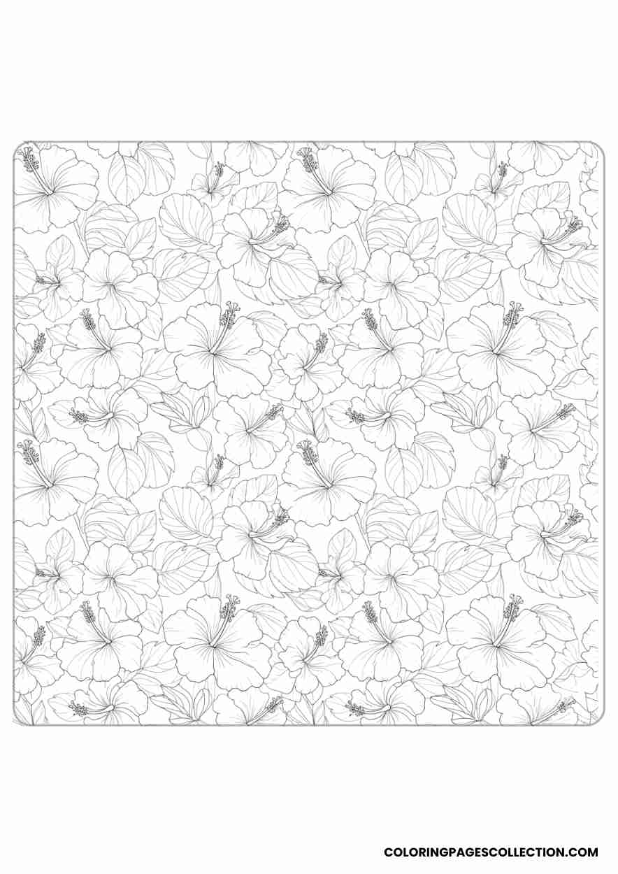 hibiscus coloring pages