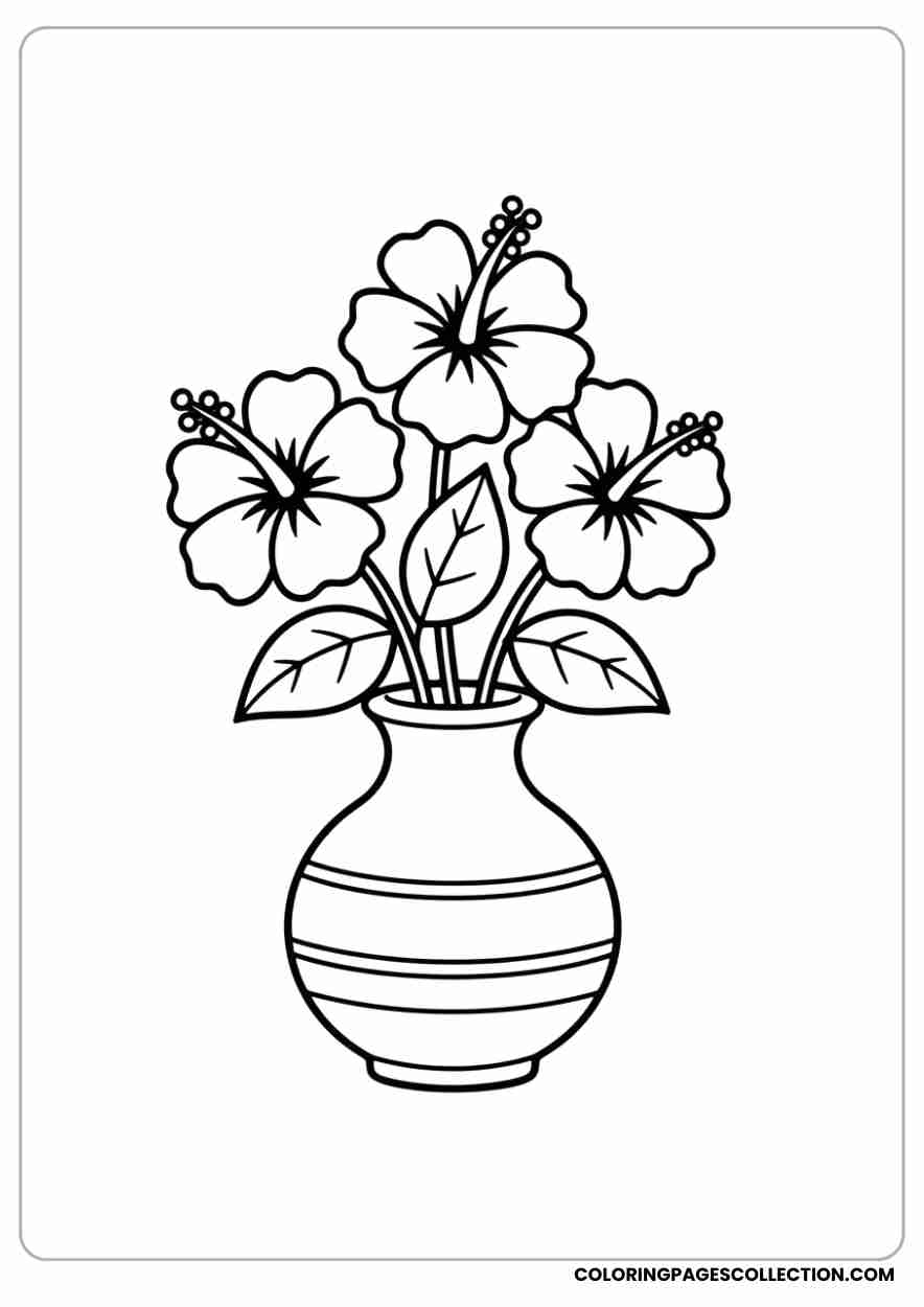 hibiscus coloring pages