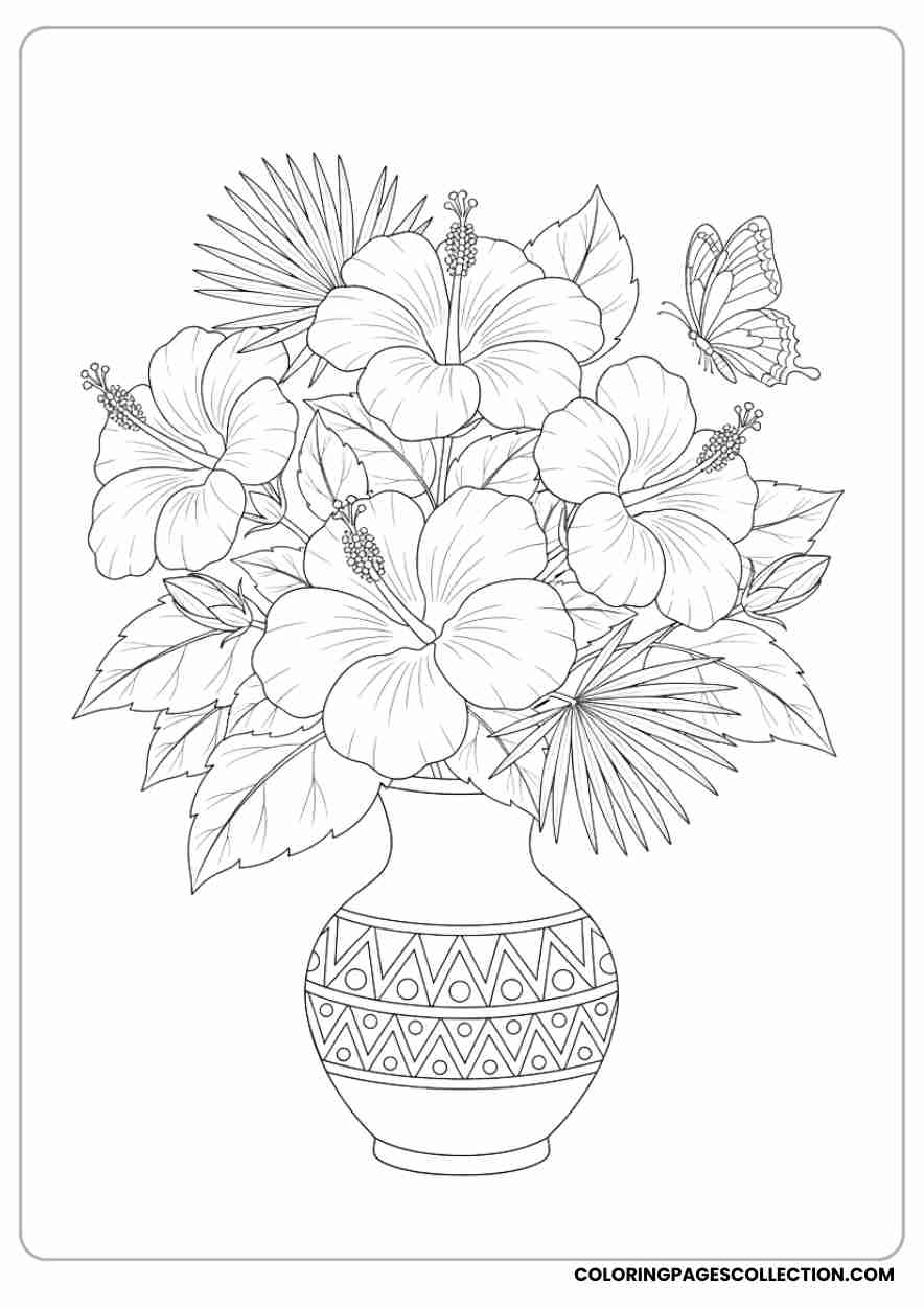 hibiscus coloring pages