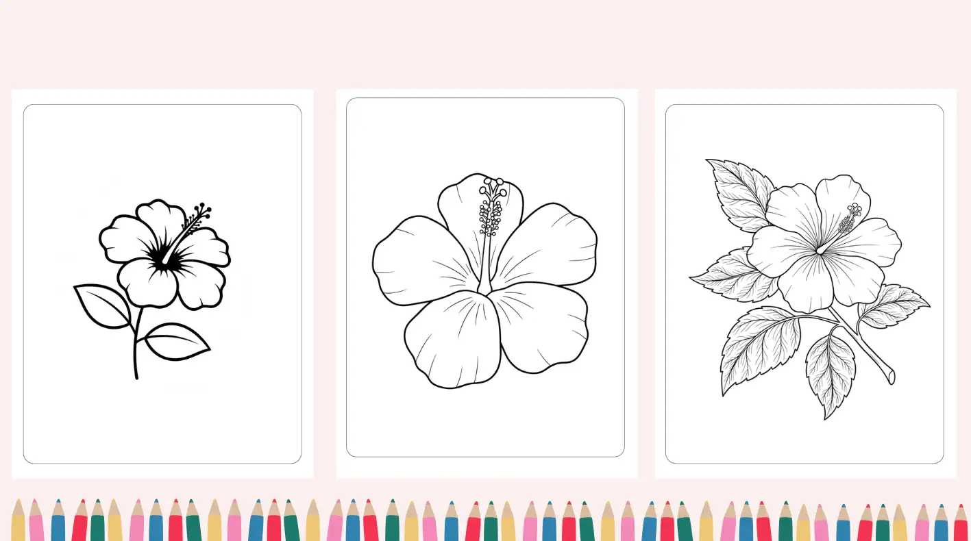 hibiscus coloring pages