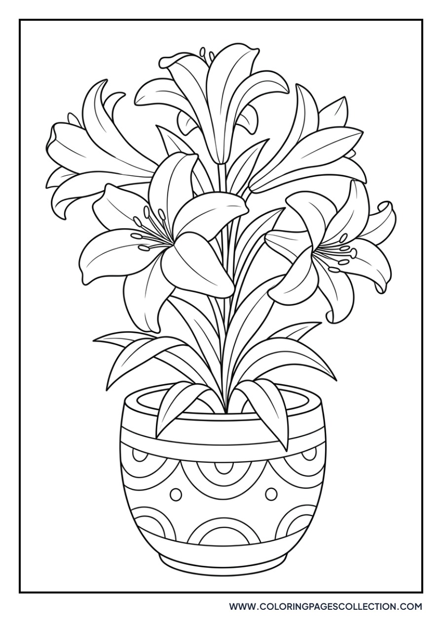Easter Lily Pot