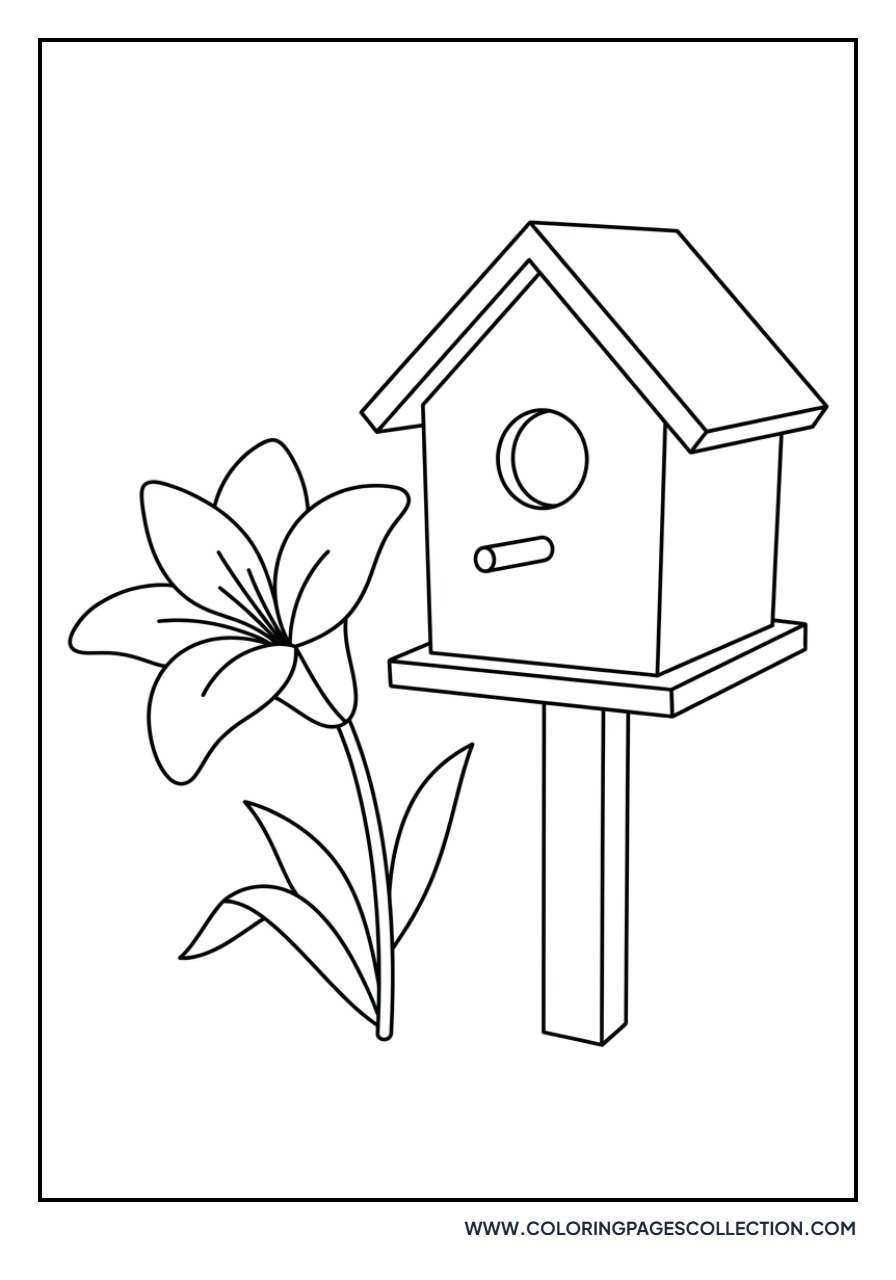 Lily and Birdhouse