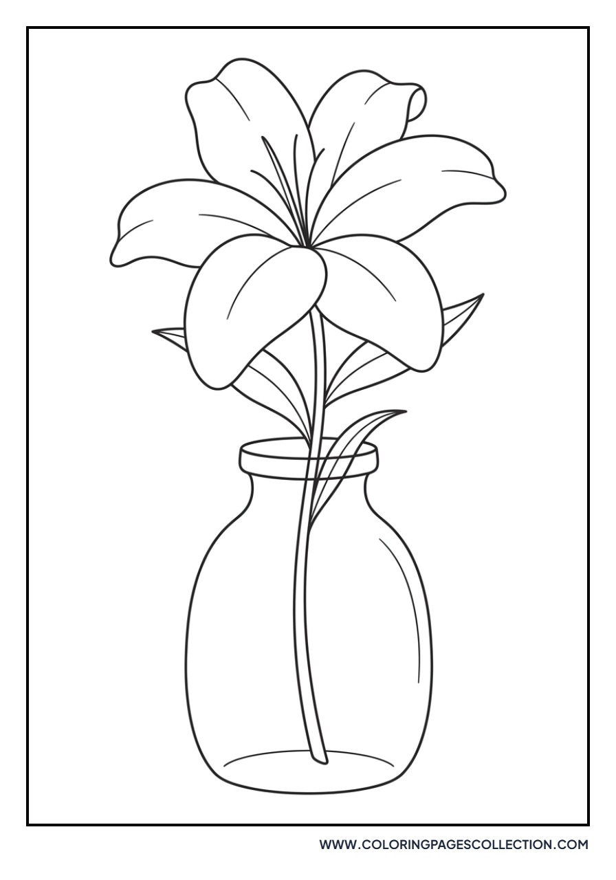 Lily Flower in a Vase