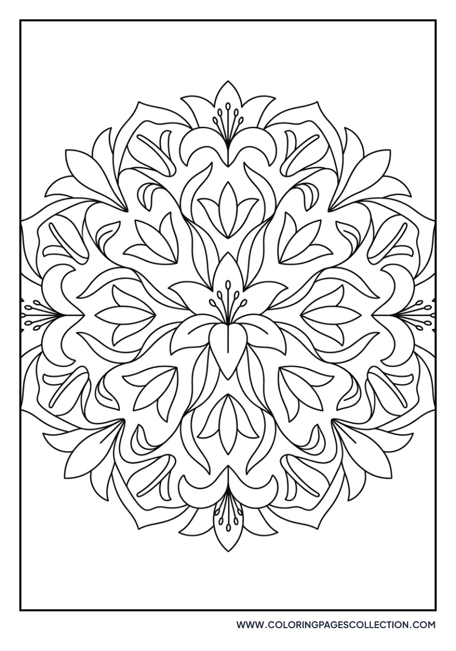 Lily Flower Mandala