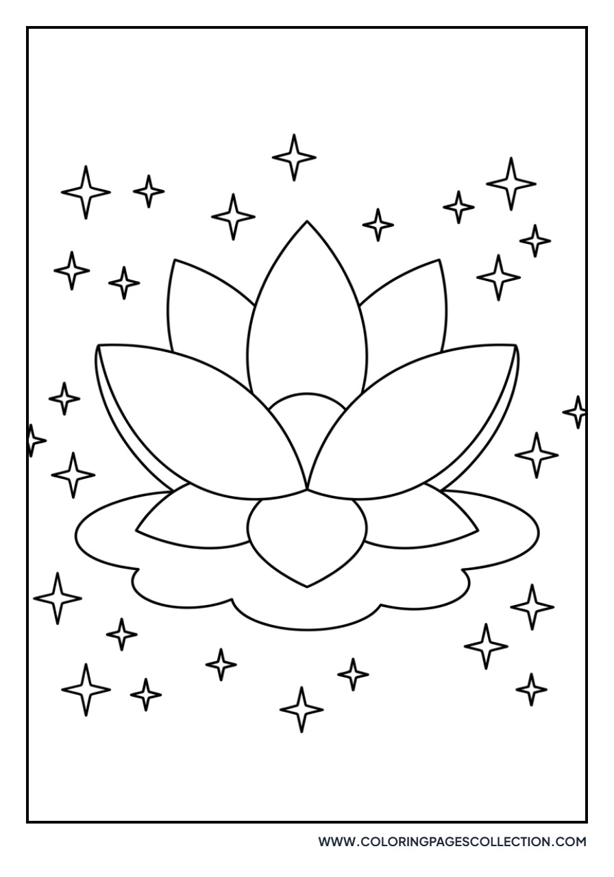 Floating Lotus with Sparkles