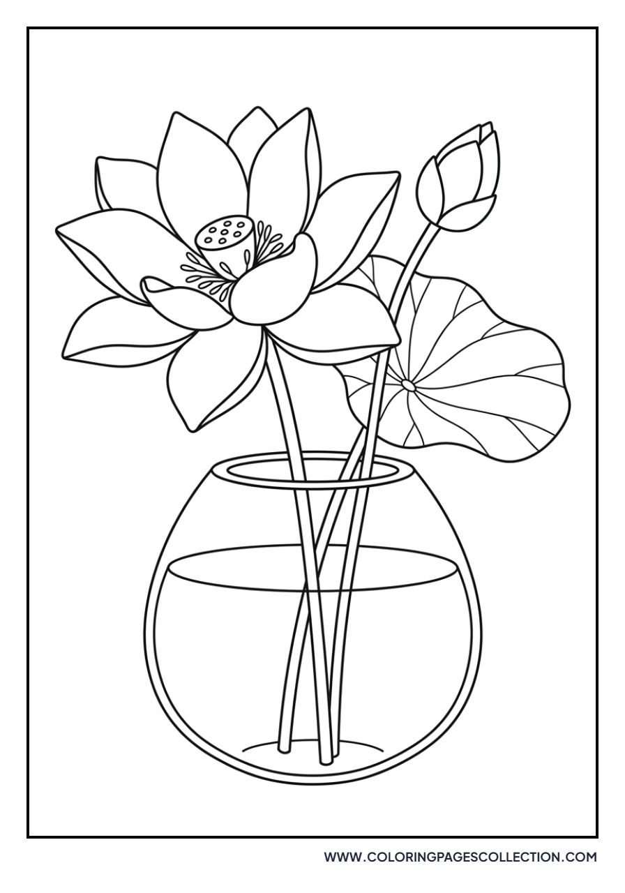 Lotus in a Simple Vase