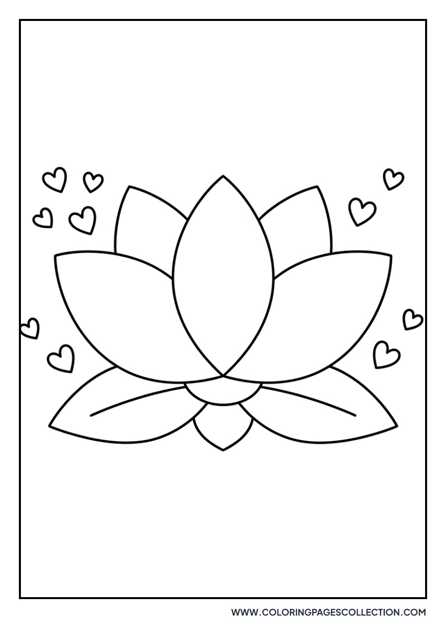 Lotus with Floating Hearts