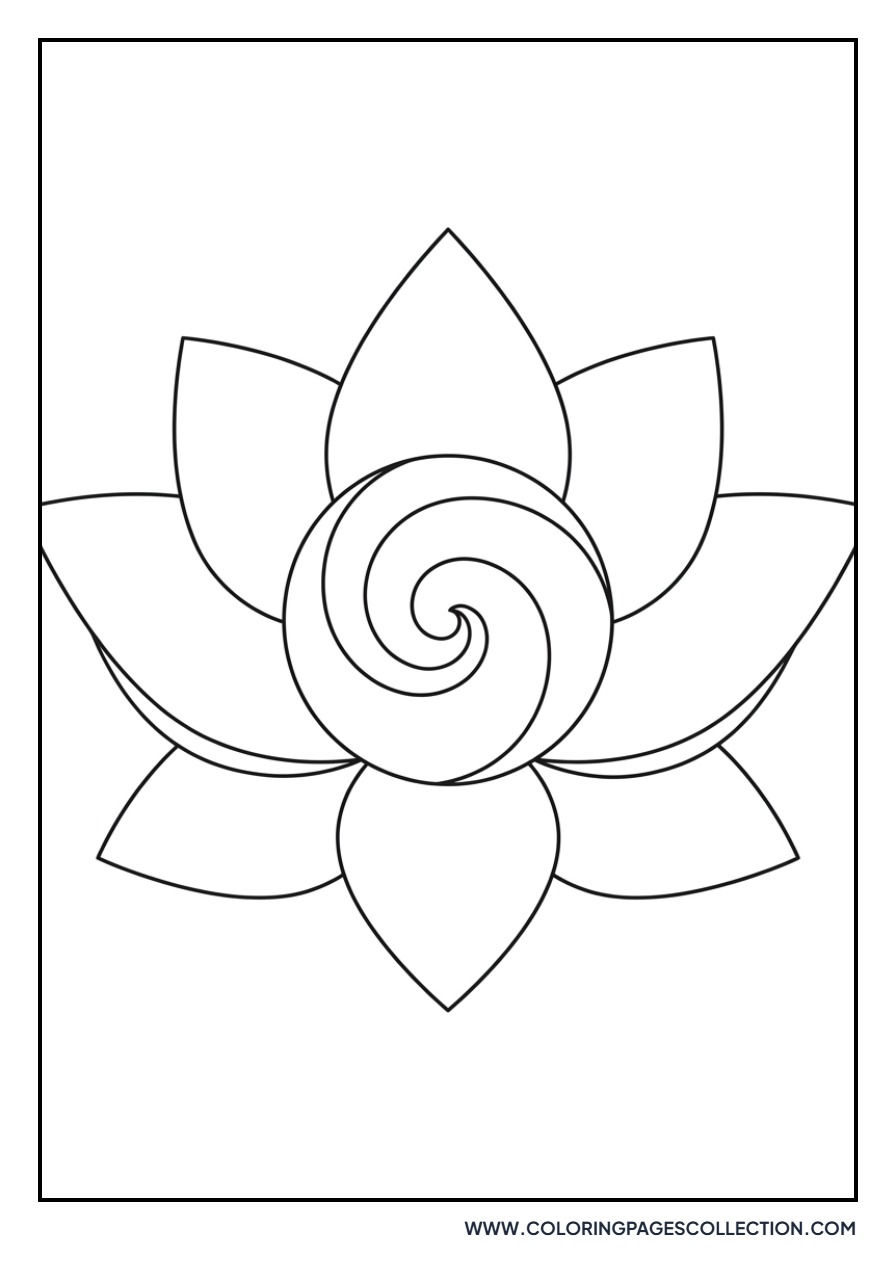 Lotus with Spiral Center