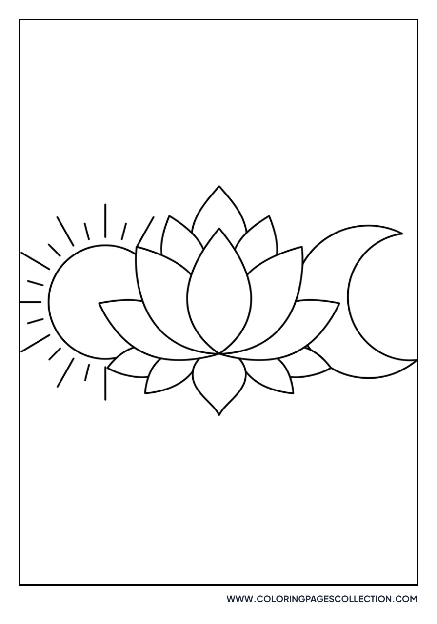 Lotus with Sun and Moon