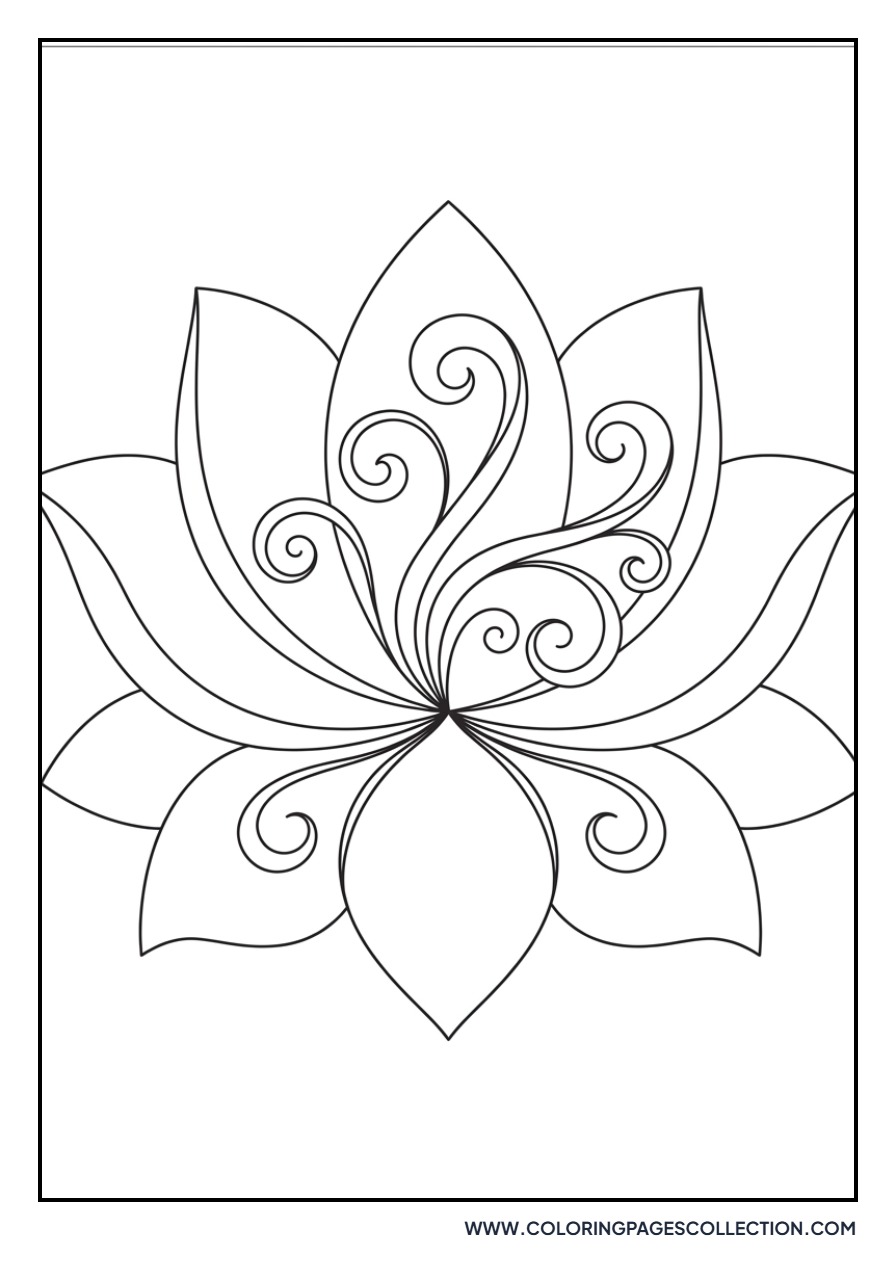 Lotus with Swirl Patterns
