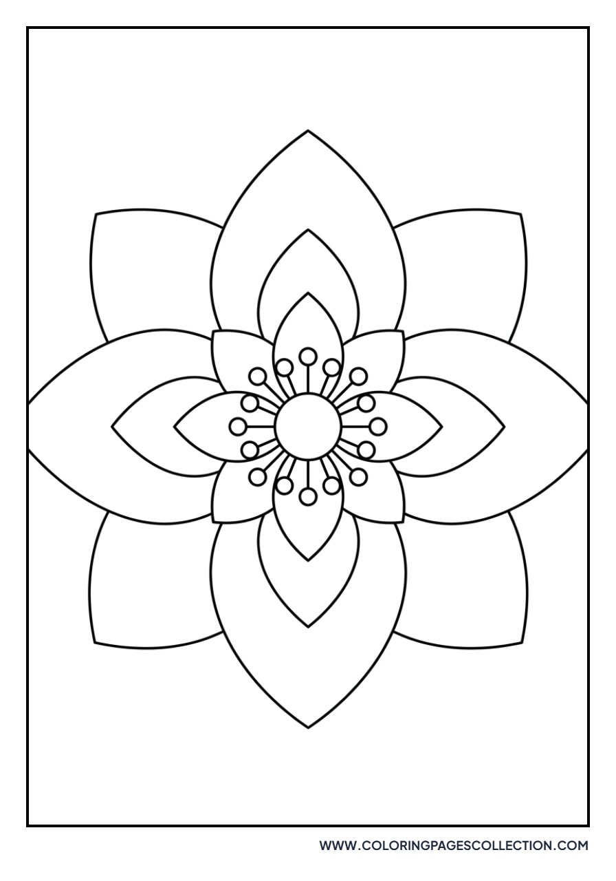 Symmetrical Lotus Tile