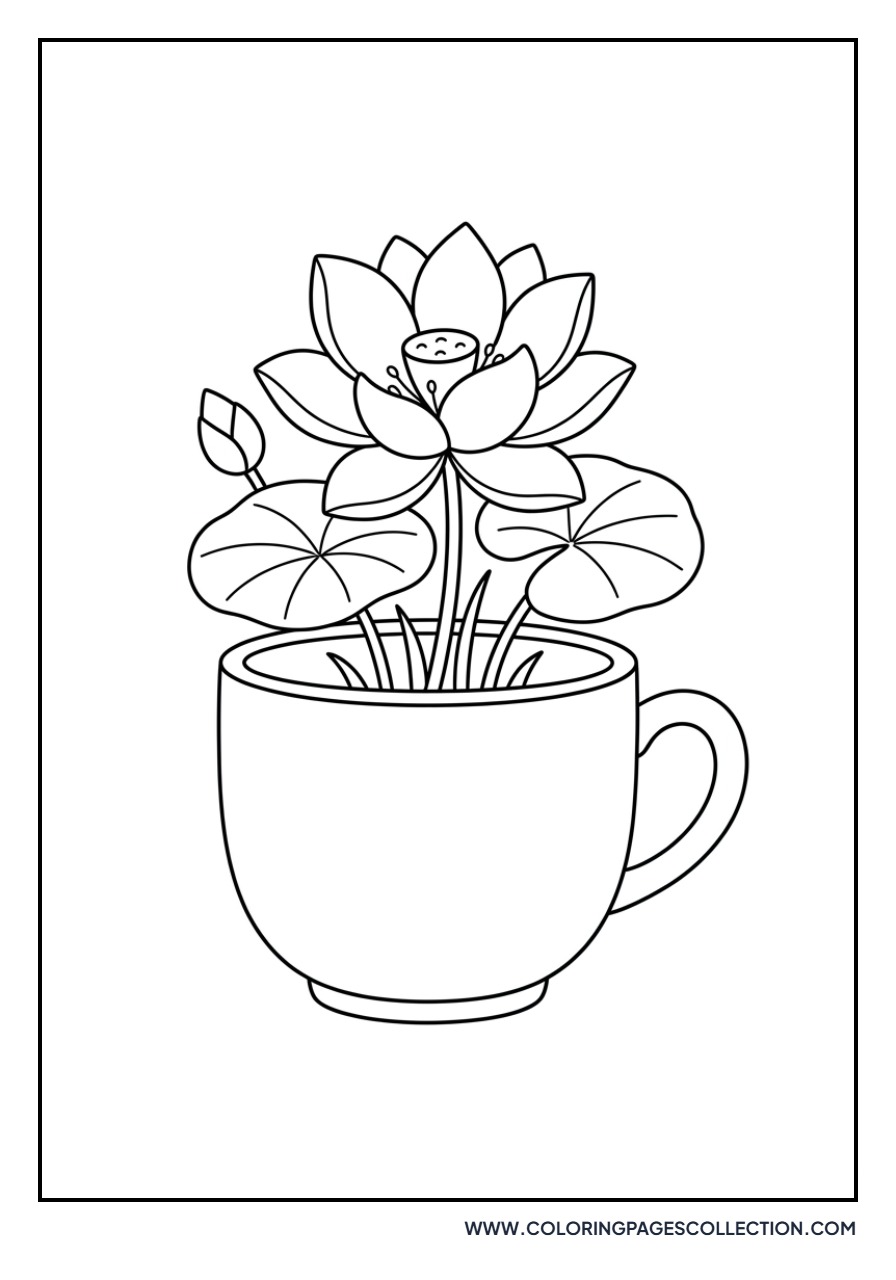 Tiny Lotus in a Cup