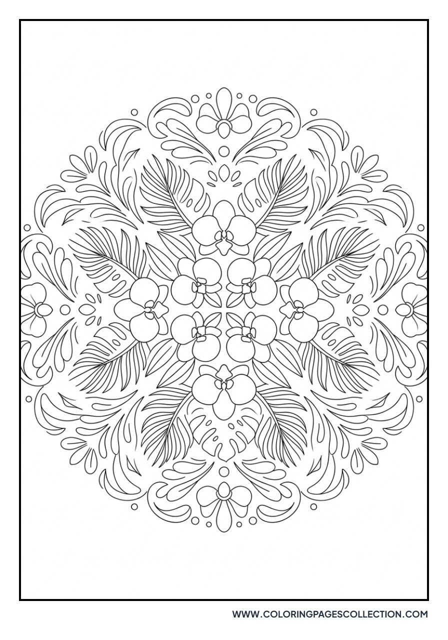 Mandala Orchid Pattern