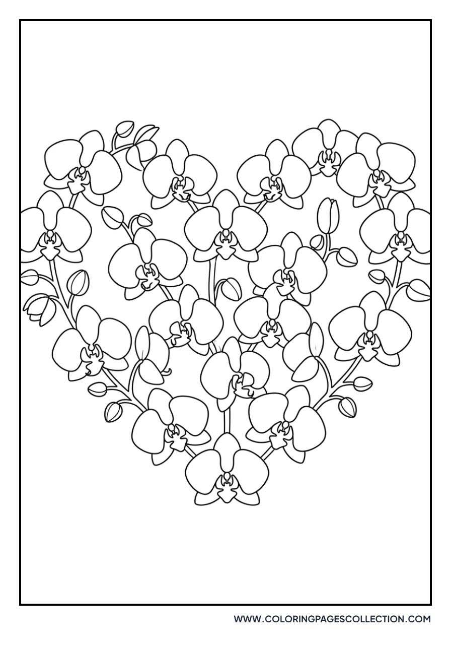 Orchid Heart Wreath