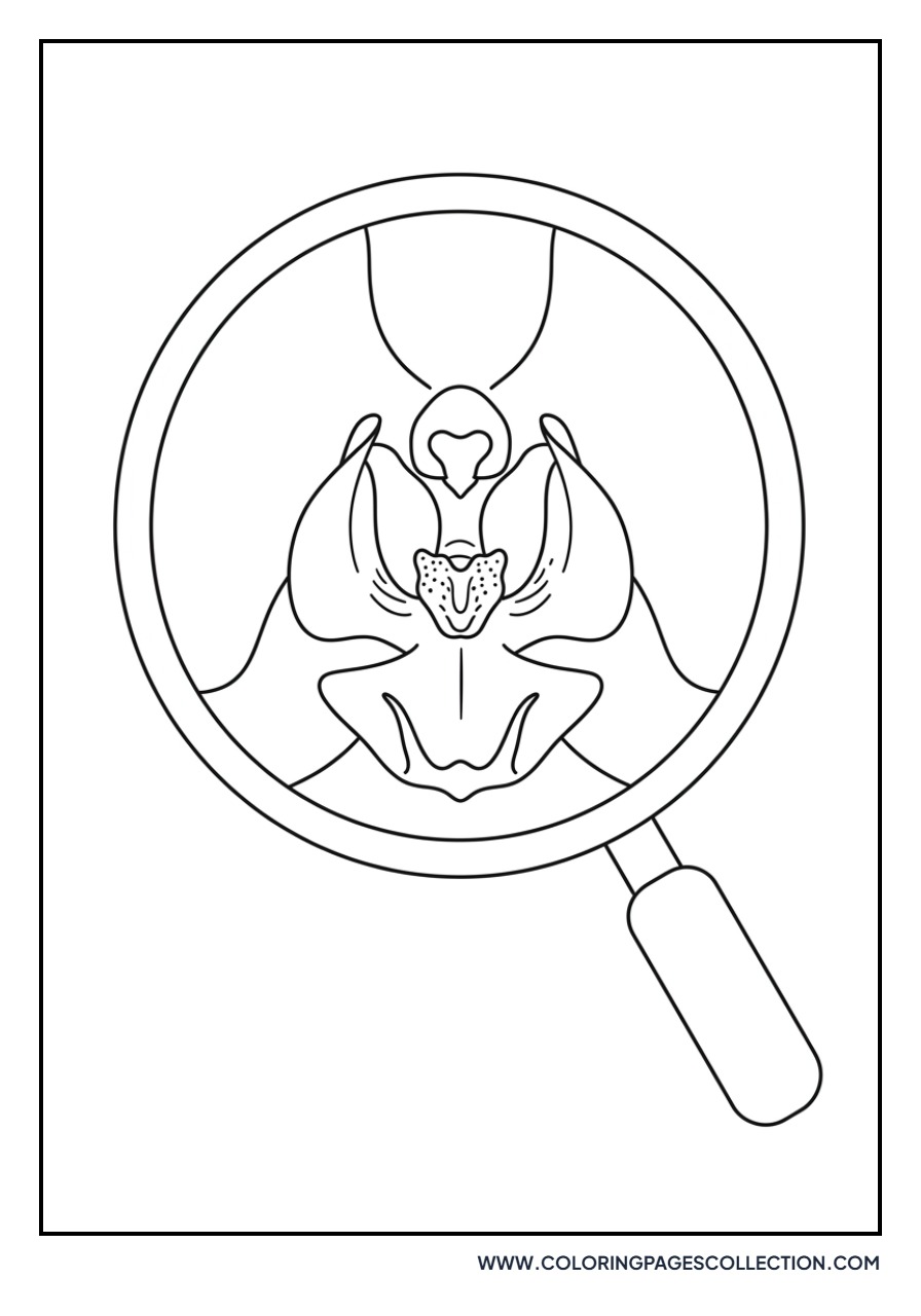 Orchid Under a Magnifying Glass