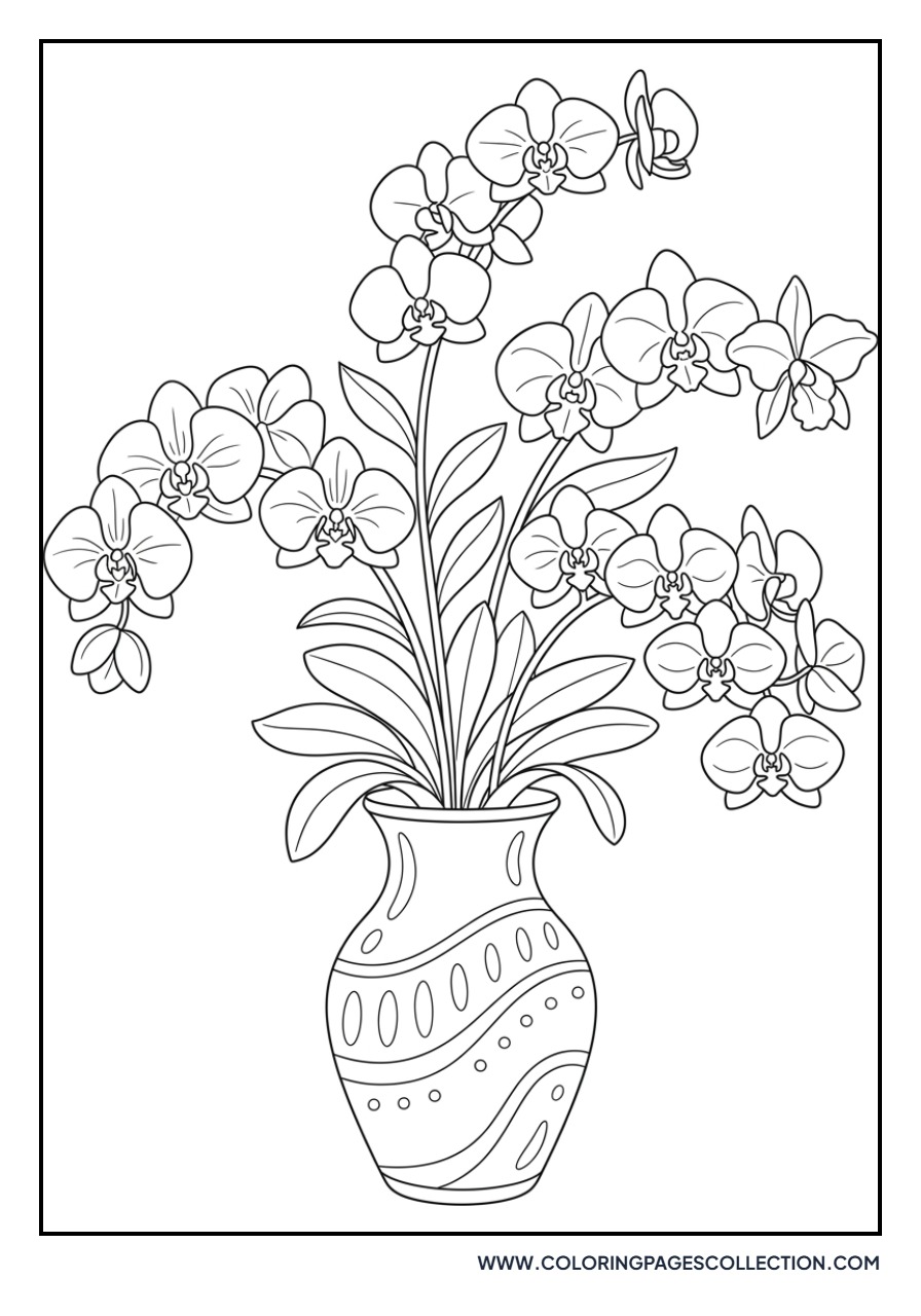 Orchid Vase Arrangement