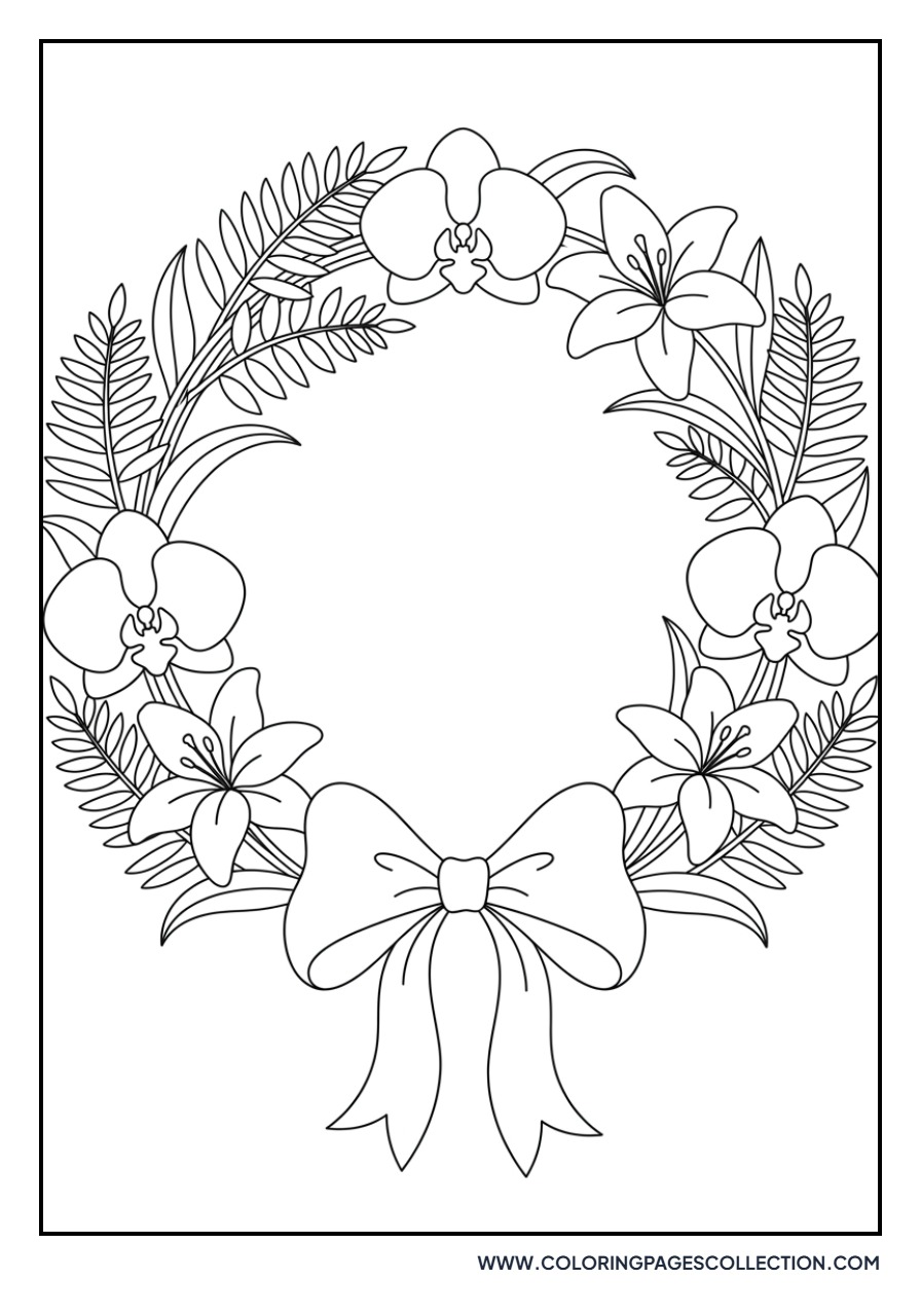 Orchid Wreath with Bow