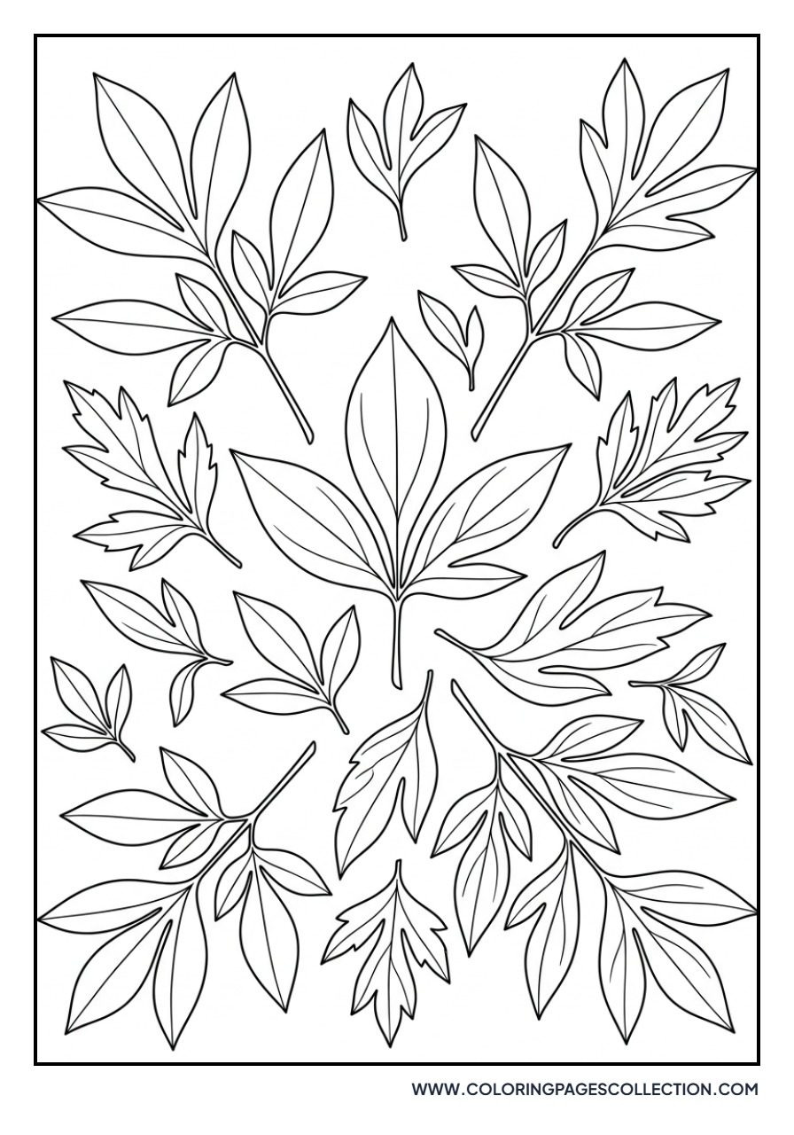 Intricate Peony Leaves