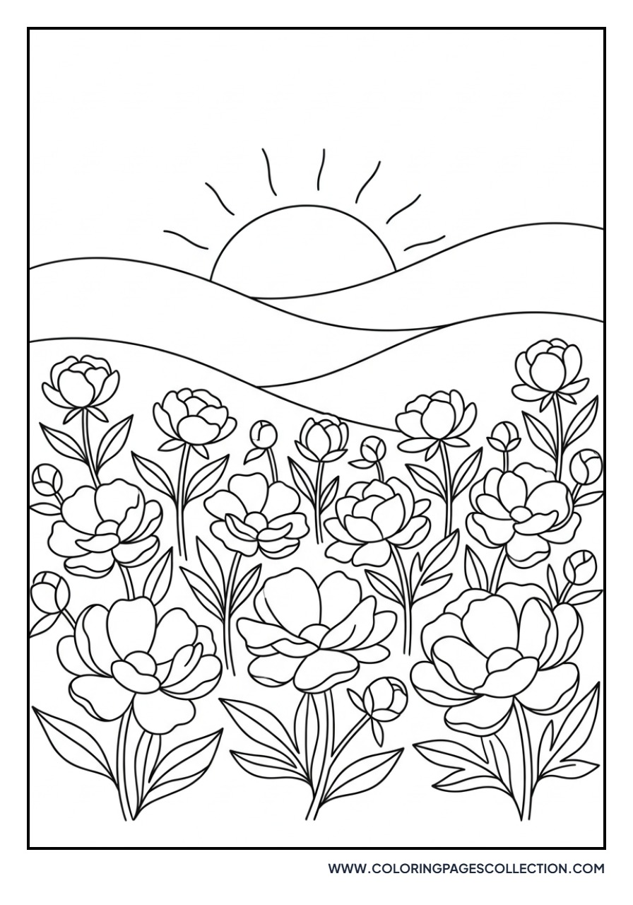 Peony at Sunrise