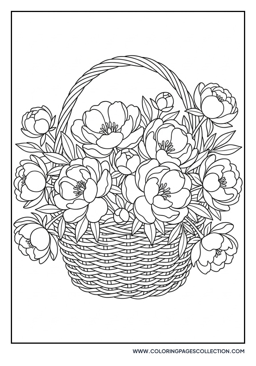 Peony Basket