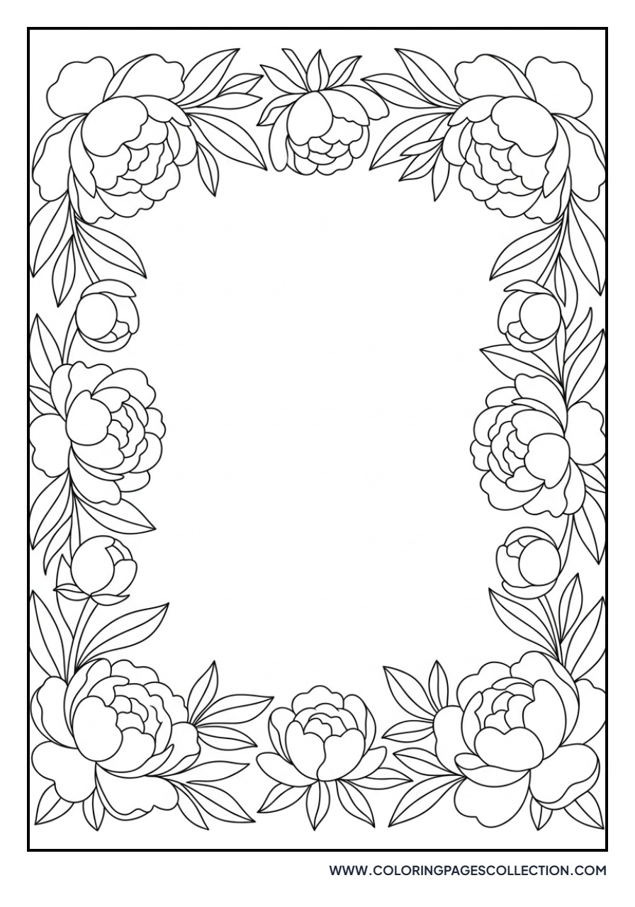 Peony Border Design