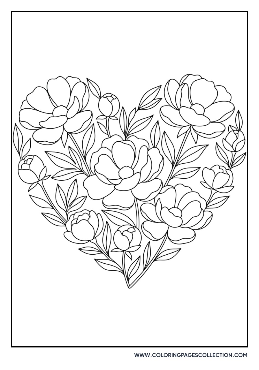 Peony Heart Shape