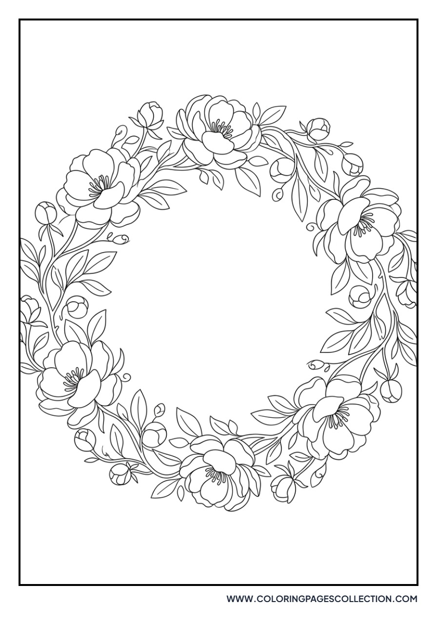 Peony Wreath