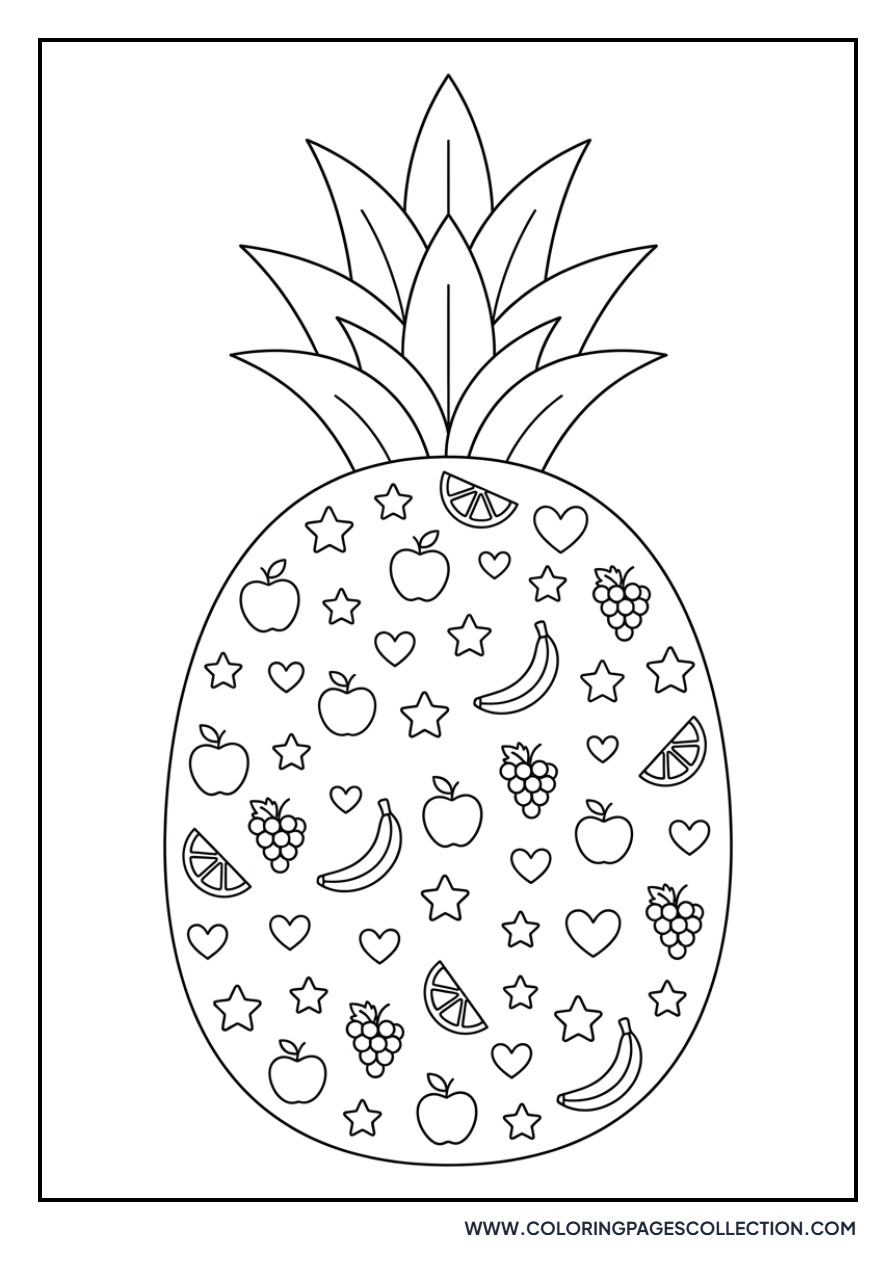 Doodle Pineapple Art