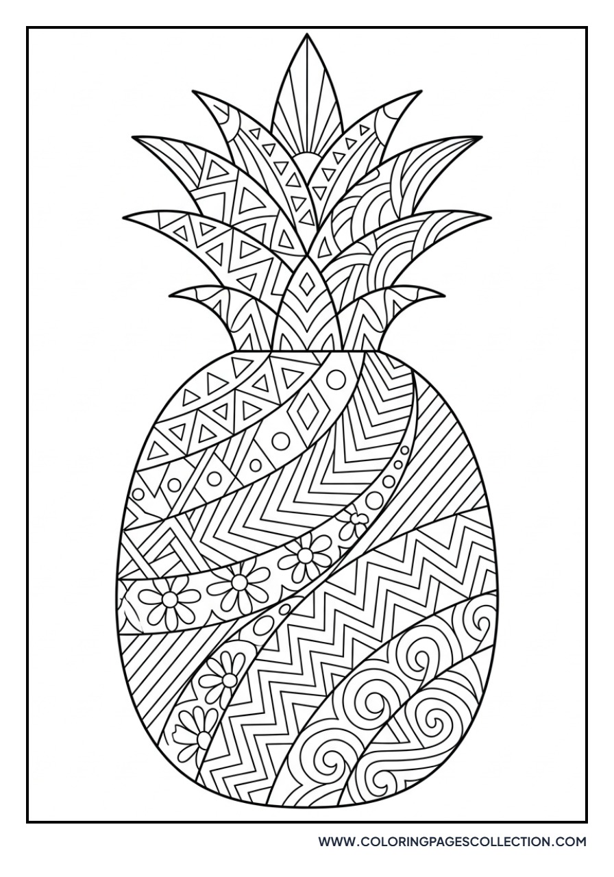 Geometric Pattern Pineapple