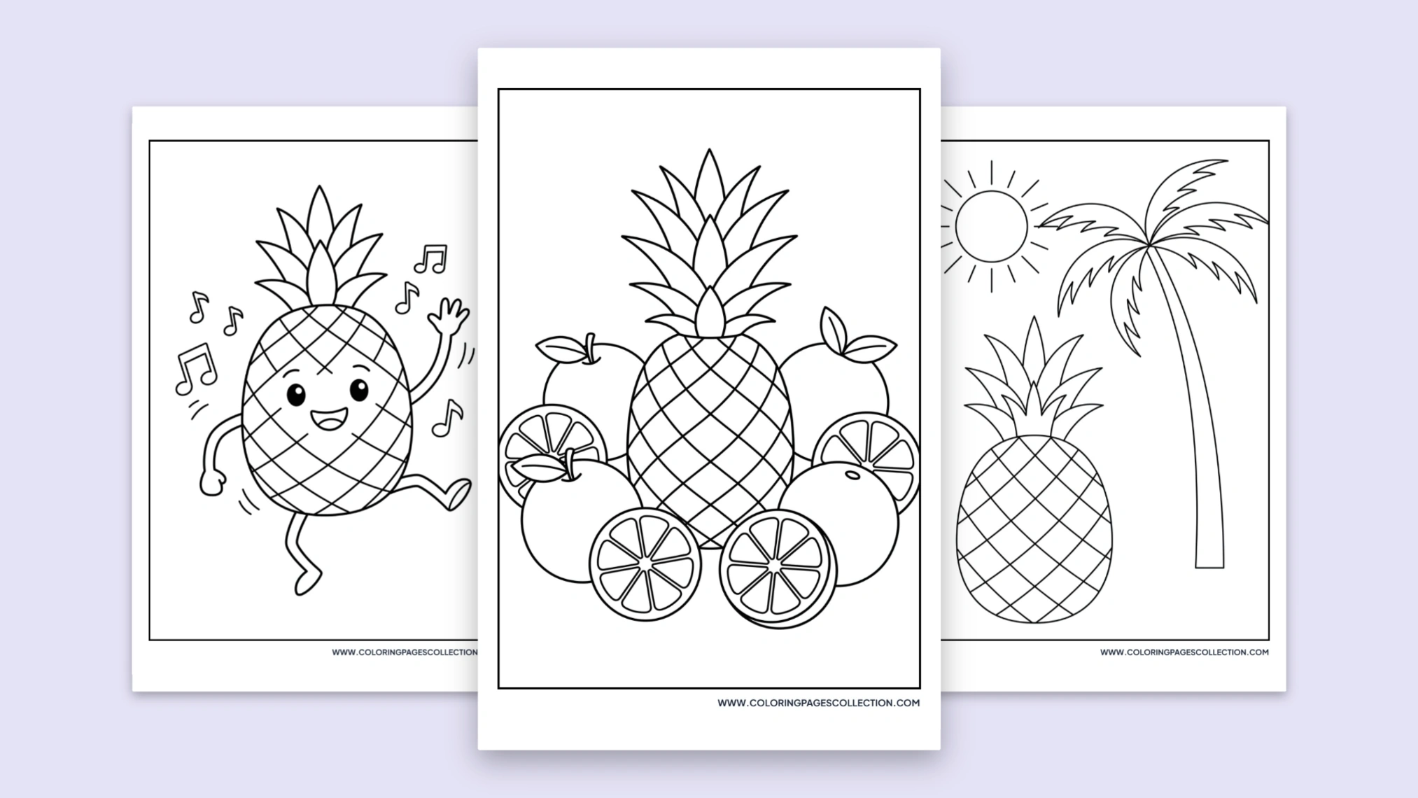 65+ Free Printable Pineapple Coloring Pages